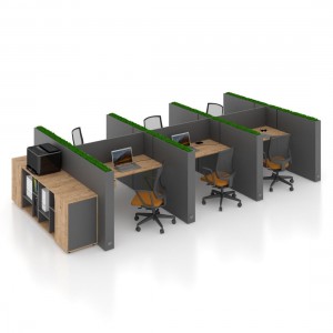 Офисный стол на 6 человек с перегородкой Co_d 35-13