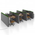 Офисный стол на 6 человек с перегородкой Co_d 35-13