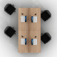 Столи з перегородками (комплект) Джет Вуд 11